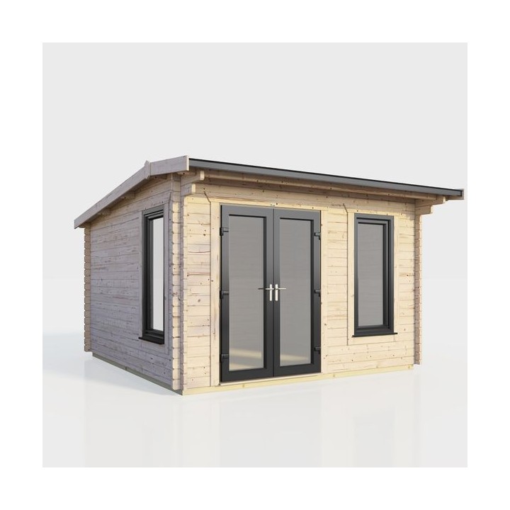 12 x 10 Power Apex Log Cabin Left Doors