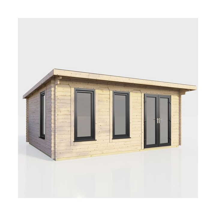 18 x 12 Power Pent Log Cabin Right Doors