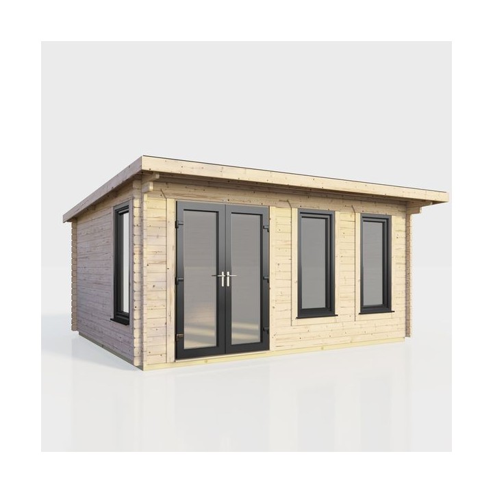 16 x 10 Power Pent Log Cabin Left Doors