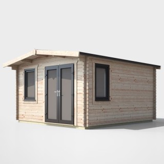 14 x 12 Power Chalet Log Cabin Right Doors