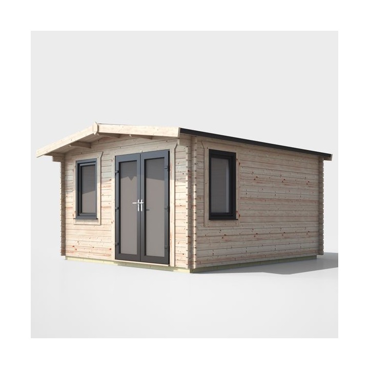 14 x 12 Power Chalet Log Cabin Right Doors