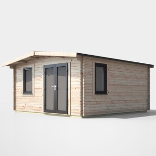 16 x 14 Power Chalet Log Cabin Right Doors