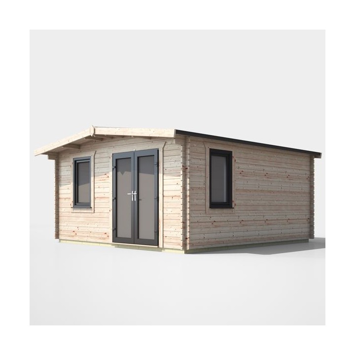 16 x 14 Power Chalet Log Cabin Right Doors