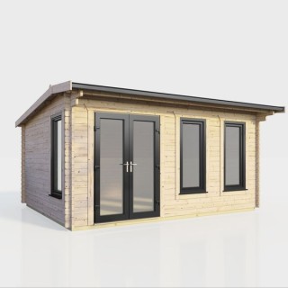 16 x 10 Power Apex Log Cabin Left Doors