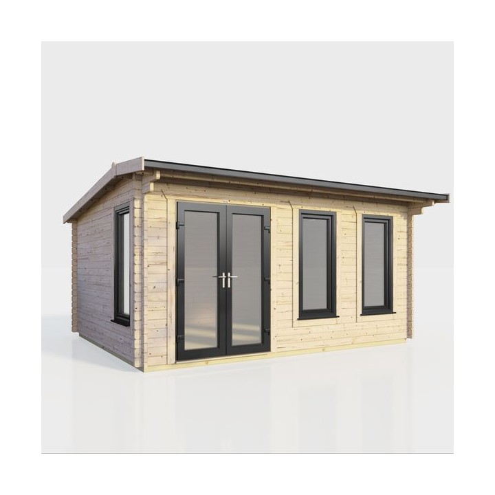 16 x 10 Power Apex Log Cabin Left Doors