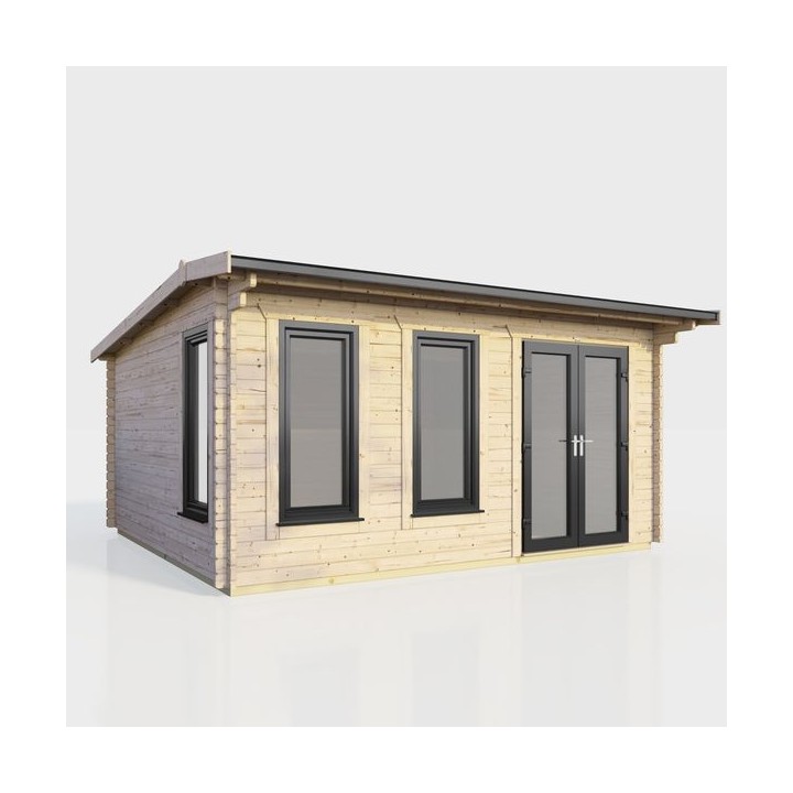 16 x 12 Power Apex Log Cabin Right Doors