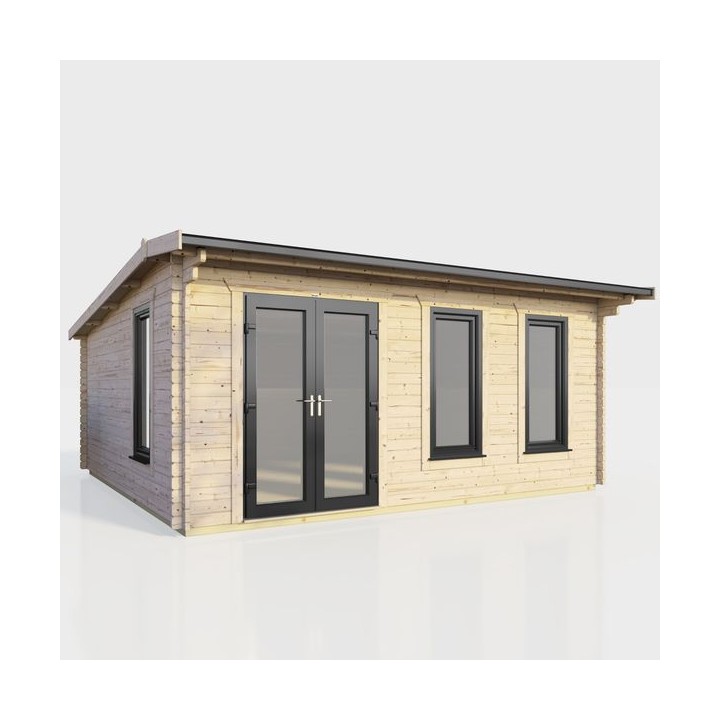 18 x 14 Power Apex Log Cabin Left Doors