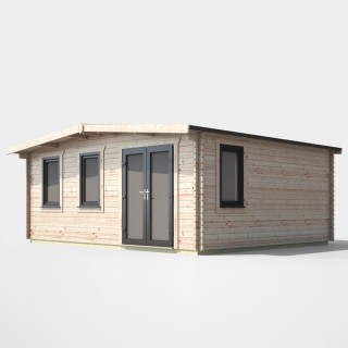 16 x 18 Power Chalet Log Cabin Right Doors