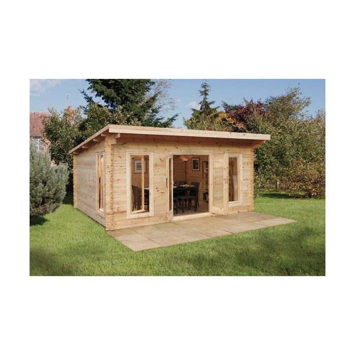 Forest Garden 5 x 4m Mendip Log Cabin Underlay and Felt 34