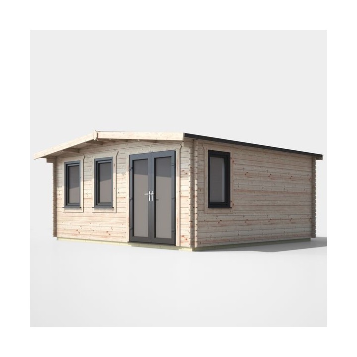 16 x 16 Power Chalet Log Cabin Right Doors