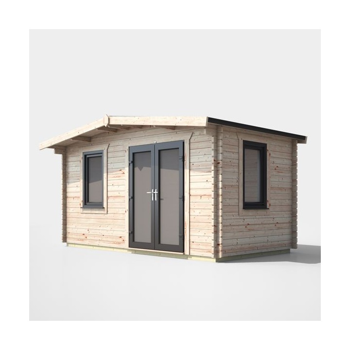 8 x 14 Power Chalet Log Cabin Right Doors