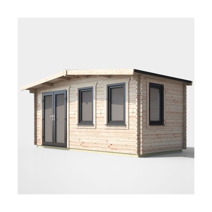8 x 16 Power Chalet Log Cabin Left Doors