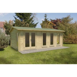 Forest Garden 6 x 4m Blakedown Log Cabin and Felt Shingles Home Delivered
