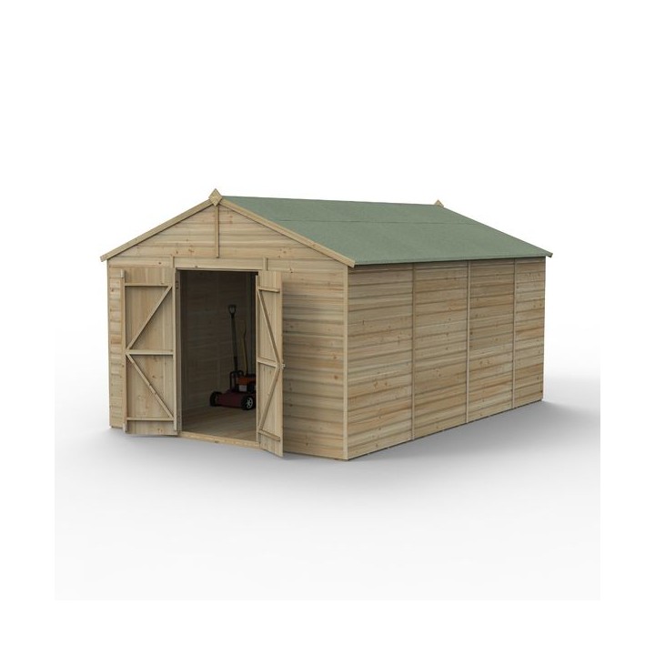 Beckwood 10x15 Apex Shed No Windows DoubleDoor Installed