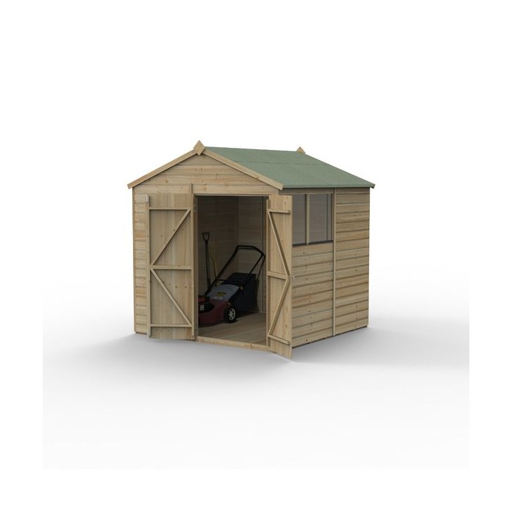 Beckwood 7x7 Apex Shed 2 Windows DoubleDoor Installed