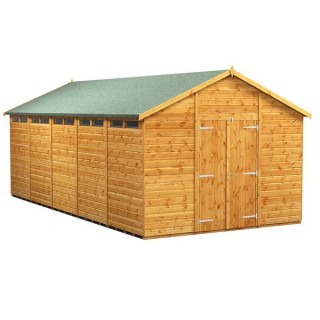 20 x 10 Power Apex Double Door Security Shed