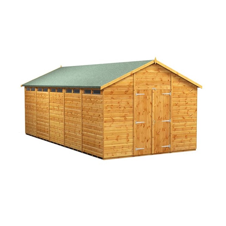 20 x 10 Power Apex Double Door Security Shed