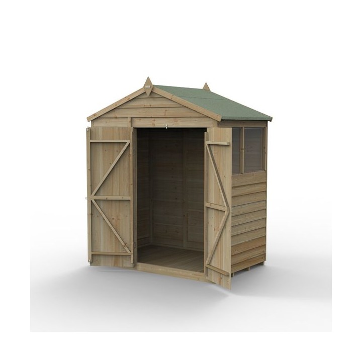 4LIFE Apex Shed 6 x 4 - Double Door - 2 Windows