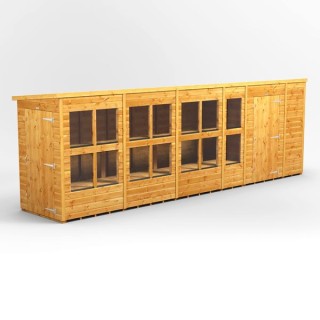 20 x 4 Power Pent Potting Shed With 6ft Side Store