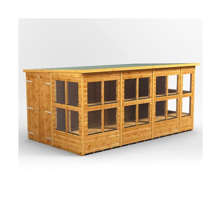 14 x 8 Power Pent Double Door Potting Shed