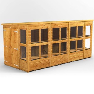 14 x 6 Power Pent Double Door Potting Shed