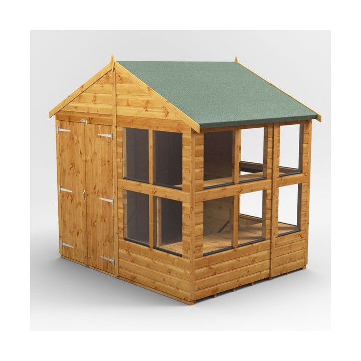 6 x 8 Power Apex Double Door Potting Shed