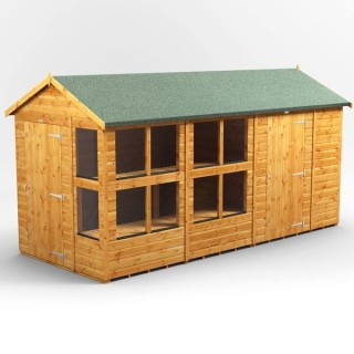 14 x 6 Power Apex Potting Shed With 6ft Side Store
