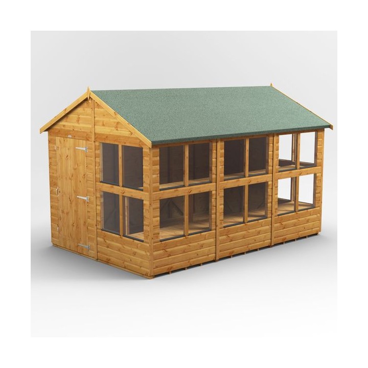 12 x 8 Power Apex Potting Shed