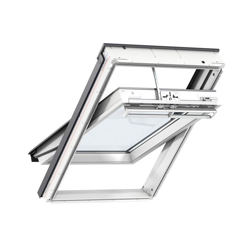 VELUX Solar Centre Pivot Roof Window White Maintenance Free Polyurethane 660mm x 1178mm GGU FK06 007