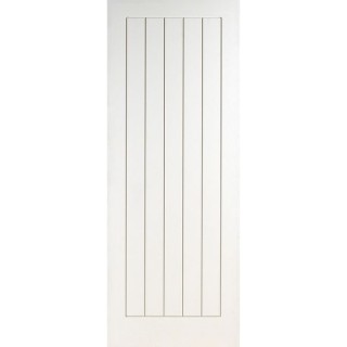 Travis Perkins Suffolk White Primed Grained FD30 Fire Door 1981 x 838 x 44mm