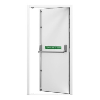 Lathams Left Hand Hinge Fire Escape Steel Door 2020 x 1195 x 90mm
