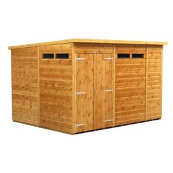 10 x 8 Power Pent Double Door Security Shed