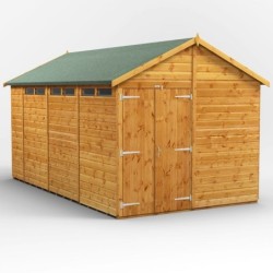 14 x 8 Power Apex Double Door Security Shed