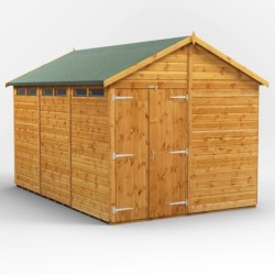 12 x 8 Power Apex Double Door Security Shed