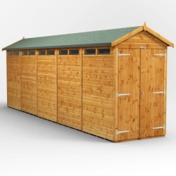 20 x 4 Power Apex Double Door Security Shed