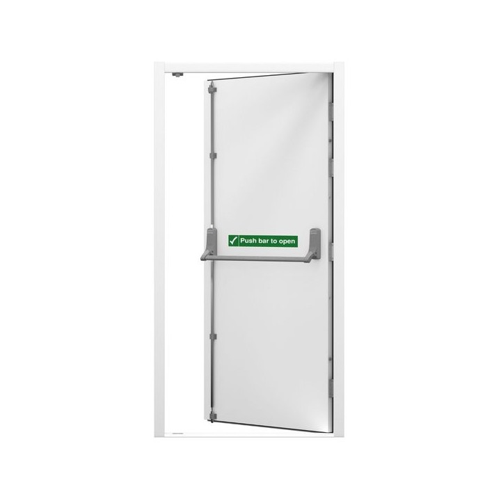 Lathams Left Hand Hinge Fire Escape Steel Door 2020 x 845 x 90mm