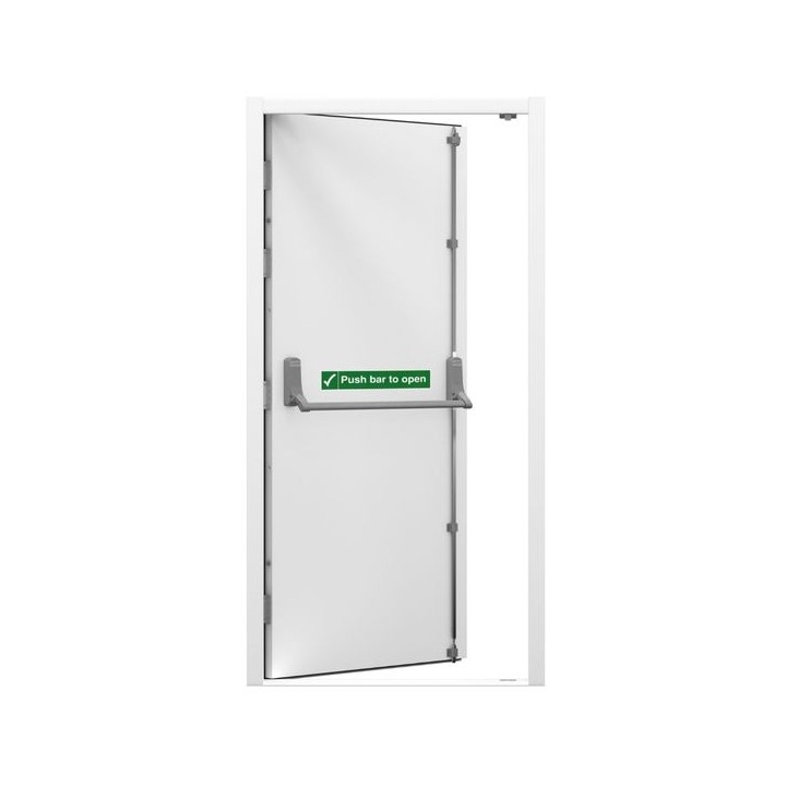 Lathams Right Hand Hinge Fire Escape Steel Door 2020 x 995 x 90mm