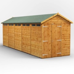 20 x 6 Power Apex Double Door Security Shed