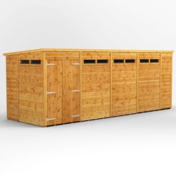 18 x 6 Power Pent Double Door Security Shed