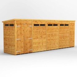 18 x 4 Power Pent Double Door Security Shed