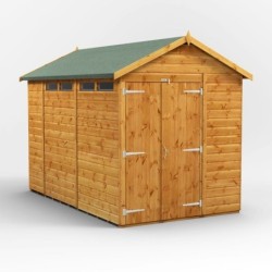10 x 6 Power Apex Double Door Security Shed