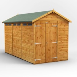 12 x 6 Power Apex Double Door Security Shed