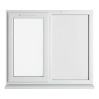 Crystal Double Glazed uPVC Window White Left Hung 1190mm x 1040mm Clear