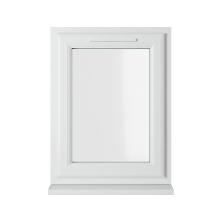 Crystal Double Glazed uPVC Window White Right Hung 610mm x 820mm Clear
