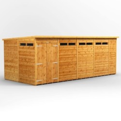 18 x 8 Power Pent Double Door Security Shed