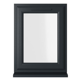 Crystal Double Glazed uPVC Grey/White Window Left Hung 610mm x 820mm Clear