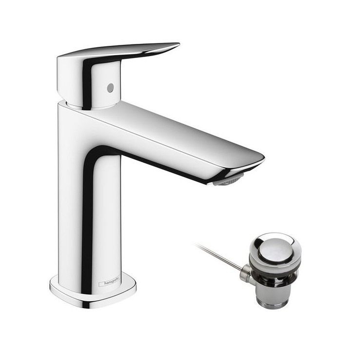 Hansgrohe Logis Single lever basin mixer 110 Fine with pop-up waste set - Chrome - 71251000