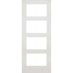 Deanta Coventry White Primed Glazed Fire Door 30m 1981mm x 686mm x 45mm