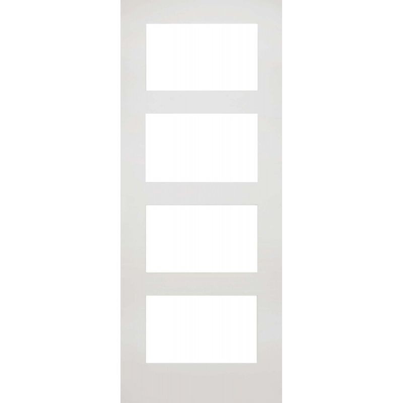 Deanta Coventry White Primed Glazed Fire Door 30m 1981mm x 686mm x 45mm