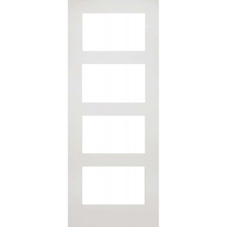 Deanta Coventry White Primed Glazed Fire Door 30m 1981mm x 686mm x 45mm
